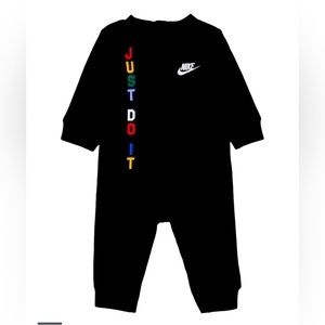 Nike Baby Boys Just Do It Futura Coverall Black Size 6 Months NWT NEW